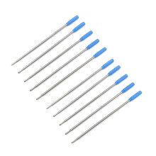 Recharges pour stylo à bille (10 pièces), pointe de 1 mm, noir/bleu
