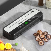 Machine de mise sous vide 60 kPa pour aliments, conserve la fraîcheur des aliments, avec cutter intégré et modes aliments secs et humides. Idéale
