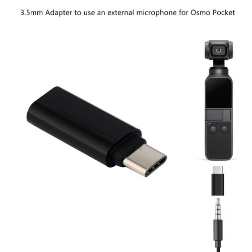 Type C USB C to 3.5mm Audio Adapter for External Microphone for Pocket 1