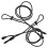 Black Elastic Kayak Paddle Leash 2 pcs 27.5 inches 6