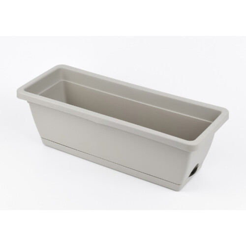 15" Rectangular Plastic Window Box Planter with Saucer – Indoor/Outdoor Use, Compatible with Standard Mounts 1