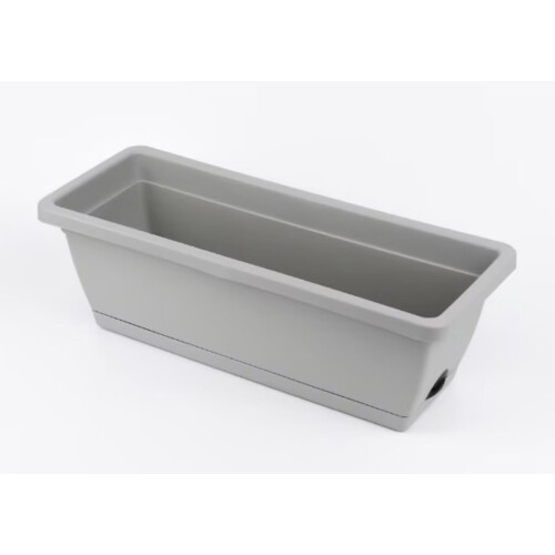 15" Rectangular Plastic Window Box Planter with Saucer – Indoor/Outdoor Use, Compatible with Standard Mounts 2