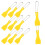 POPETPOP Scratching Tools Keychain Accessory Yellow 12Pcs 5