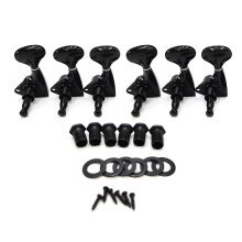 6Pieces Guitar Headstock Pegs Metal Guitar Head Knobs Metal Texture Locking Tuners for Optimal Sound Enhancement