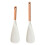 2PCS Silicone Spatula Spoon Set, 11"/13", Wood Handle, Compatible with Nonstick Cookware 3