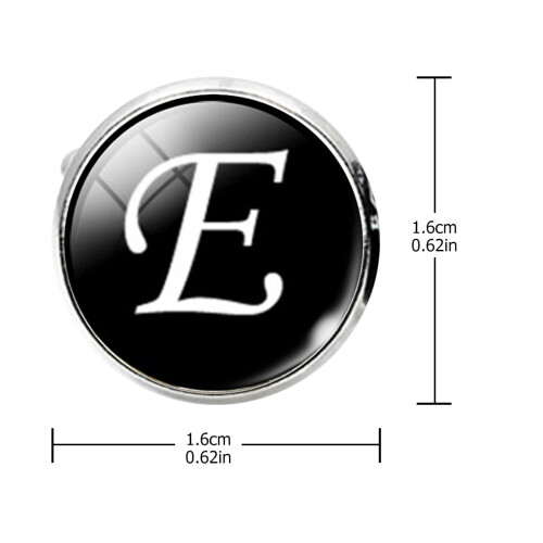 Collar Clips Man Glass Cuff-Link Round Black 1 Pair 1