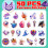 Magic Elements Stickers Purple Wizard Witch Iridescent 3