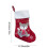 Weihnachtsstrumpf mit Eichhörnchenmuster, 40 x 15 cm, weiße Manschette, rot 3
