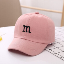 Children's The letter M Baseball Cap for Girls Boy Hats Sunscreen Baby Hat Hip Hop M Letter Embroidered Kids Caps 1-6-8-12-15 Years