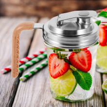 1Pack Large Mouth Mason Jar Lids Silver 11.8X7.9X3.9in Temperature Retention Odor Prevention Home Users