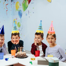 10Pcs Birthday Caps for Kids Party Cone Shape Photo Prop 11.8x7.9x7.9in