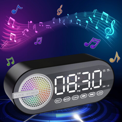 Mini-Bluetooth-Lautsprecheruhr mit Wecker und Subwoofer 2