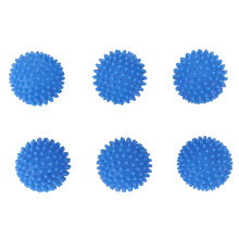 6-Pack Reusable Laundry Dryer Balls, Silicone Drying Balls for Faster Drying, Wrinkle Reduction, and Softer Fabrics, Blue