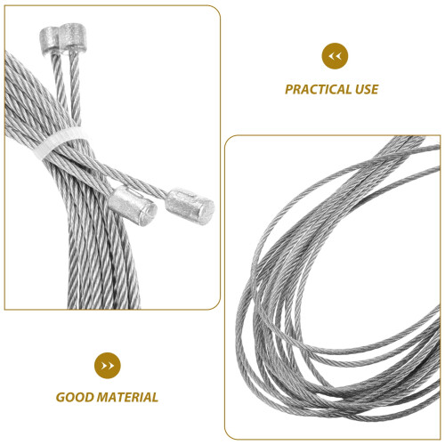 portable clothesline Clothesline Silver Steel Wire 2pcs 2
