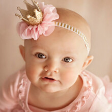 Baby Girl Sparkly Elastic Crown Headband