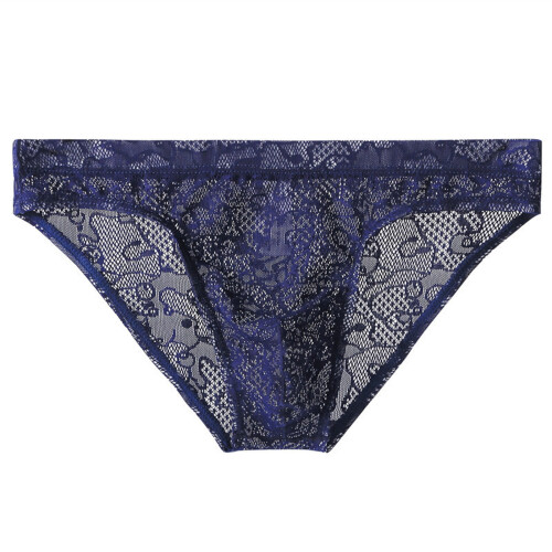Men's Briefs Lace Low-Rise Bikini Blue L