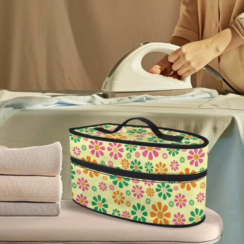 Steam Iron Case Protective Lightweight Steamer Organizer Handle Retro Daisy(Bag Only) 1