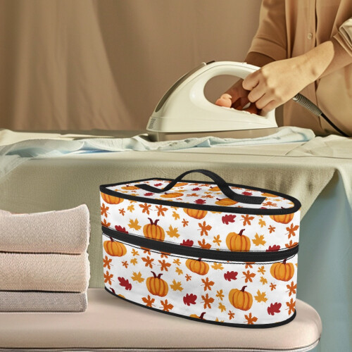 Polyester Travel Steamer Pouch Maple Leaves and Pumpkins 1