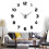 Creative Wall Clock Easy to Install Black and Silver 2
