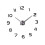 Creative Wall Clock Easy to Install Black and Silver 4