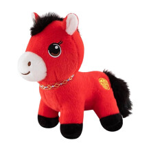 Peluche Cheval de 35 cm – Cheval de guerre en peluche douce, jouet sur le thème de la ferme et cadeau de décoration pour adultes et familles