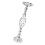 Support en métal pour composition florale de centre de table de mariage, 6