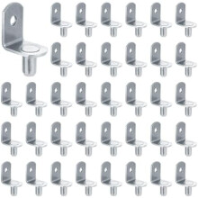 200 Stück 6 mm L-förmige, vernickelte Regalstifte, verstellbar für Holzregale, Schränke, Bücherregale (Silber)