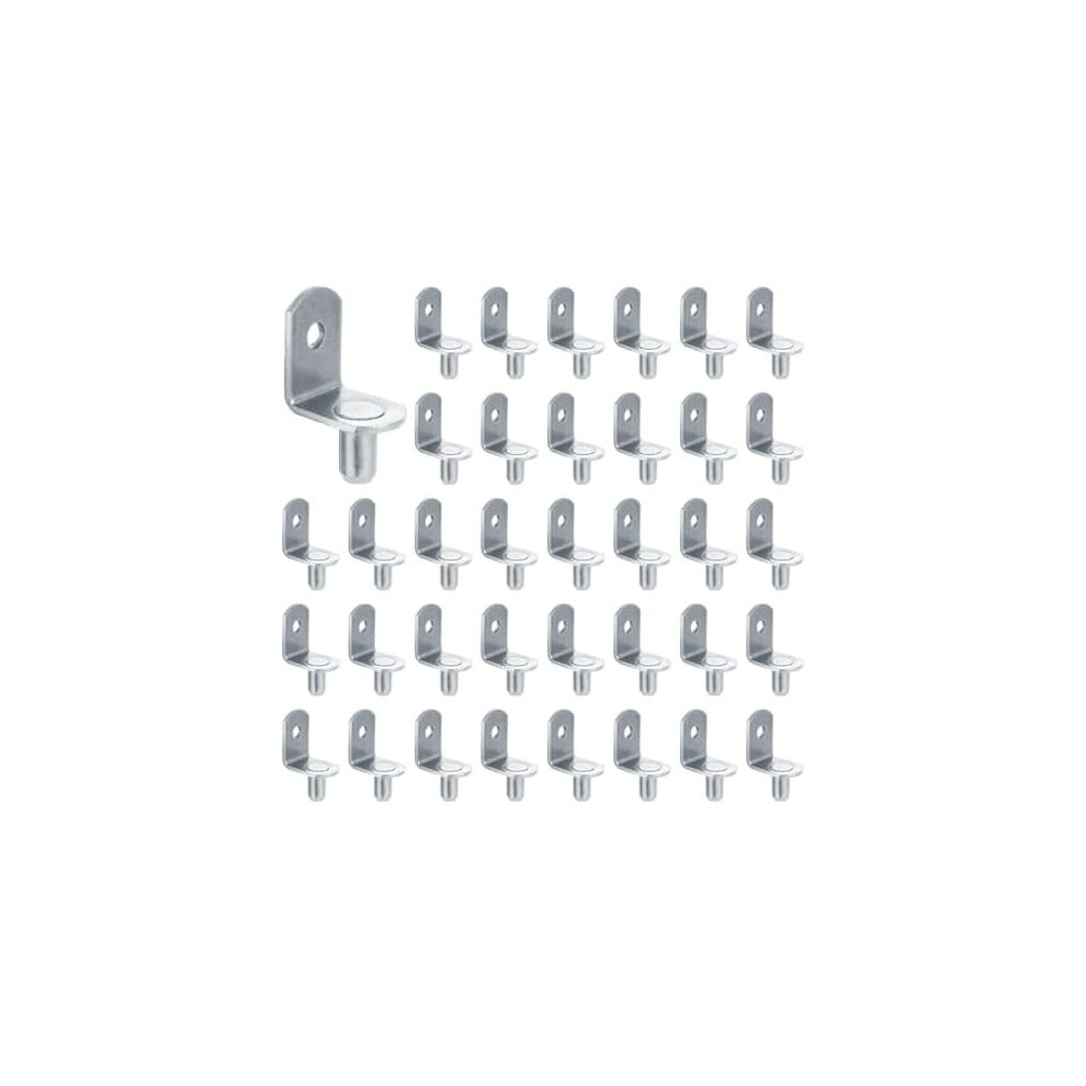 200 Pcs 6Mm L-Shaped Nickel-Plated Shelf Pegs, Adjustable For Wood Shelves, Cupboard, Bookcase (Silver) 9065194435657