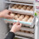 60-Egg Συρτάρι ψυγείου 2 στρώσεων με δυνατότητα στοίβαξης, πλαστική θήκη αυγών με 5