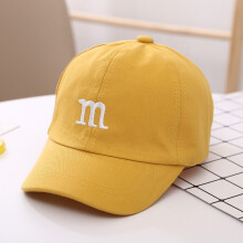 Children's The letter M Baseball Cap for Girls Boy Hats Sunscreen Baby Hat Hip Hop M Letter Embroidered Kids Caps 1-6-8-12-15 Years