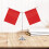 Mâts de drapeau d'intérieur avec support de décoration électrique pour bureau, argent 4
