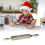 Wooden Rose-Embossed Rolling Pin35cm 3