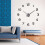 Creative Wall Clock Easy to Install Black and Silver 6