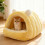 Niche d'hiver lavable et douillette pour petits chiens 2