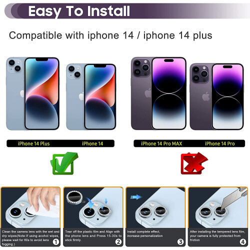 Southwit iPhone 14 kameraskydd härdat glas Far Peak 1