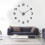 Creative Wall Clock Easy to Install Black and Silver 8