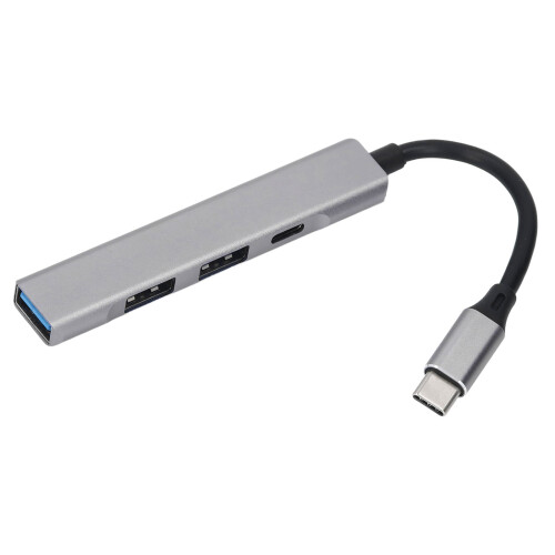 7-in-1 USB 3.0 Hub USB-C Dock Silver 11cm 1