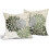 Conjunto de 2 capas de almofada florais verde-sálvia escuro, 50x50cm (20x20 polegadas). 2