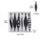 Plastic Finial Drop Ornament Black White Stripe 6 pcs 3