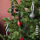 Plastic Finial Drop Ornament Black White Stripe 6 pcs 4