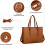 Leren laptoptas voor dames, 15,6 inch, waterdicht, groot formaat 3