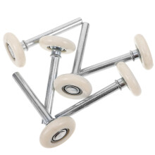 Ruller til dør Glatte ruller Skydedørsremskive Automatisk Metal Nylon Hvid 10,00X4,50X4,50CM 6 stk.