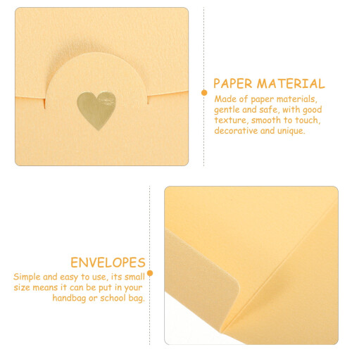 Yellow Paper Envelopes for Invitations 20 pcs 1