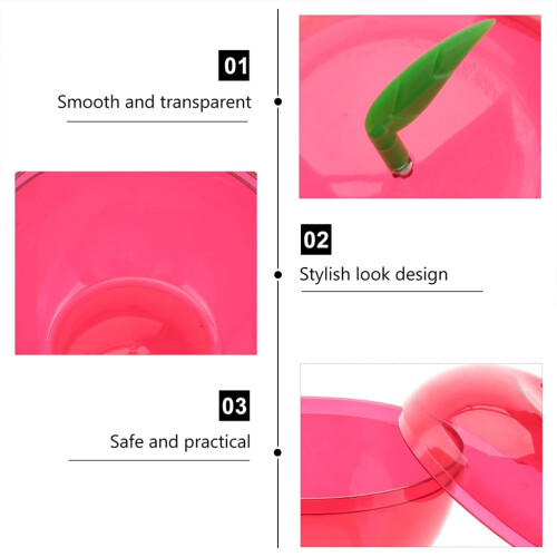 Red plastic apple-shaped candy box 24 pcs 1