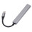 7-in-1 USB 3.0 Hub USB-C Dock Silver 11cm 7