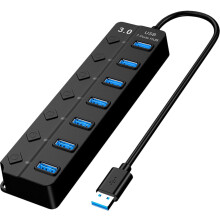 USB C Adapter Seven Port Expander Several Ports 3.0 Hub