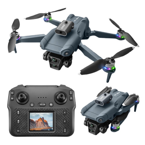 Drone με κάμερα 8K HD και οθόνη LCD - FPV RC τετρακόπτερο με κινητήρες χωρίς ψήκτρες και 2