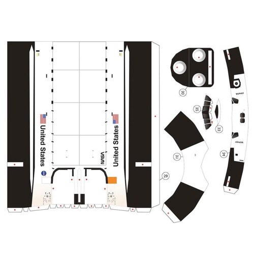 Paper Rocket Model 1: 150 Space Shuttle Atlantis Handmade Space Rocket DIY (Unassembled Kit ) 1