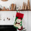 Meia de Natal com boneca de gato e punho vermelho, 43 x 19 cm (17 x 7,5 polegadas) 6
