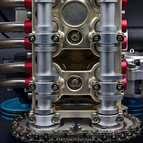 8-Cylinder Full Metal V8 Engine Model Kit, DIY Car Engine Model (Smooth), Compatible with Educational Use 1